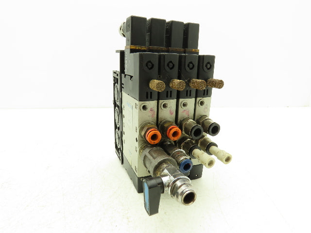 Festo CPE18-M1H-5L-1/4 Pneumatic Air 4-Valve Manifold Assembly 24VDC 145PSI