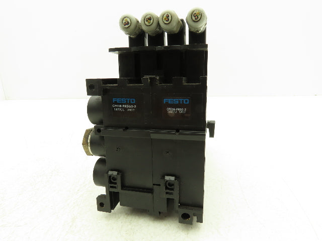 Festo CPE18-M1H-5L-1/4 Pneumatic Air 4-Valve Manifold Assembly 24VDC 145PSI