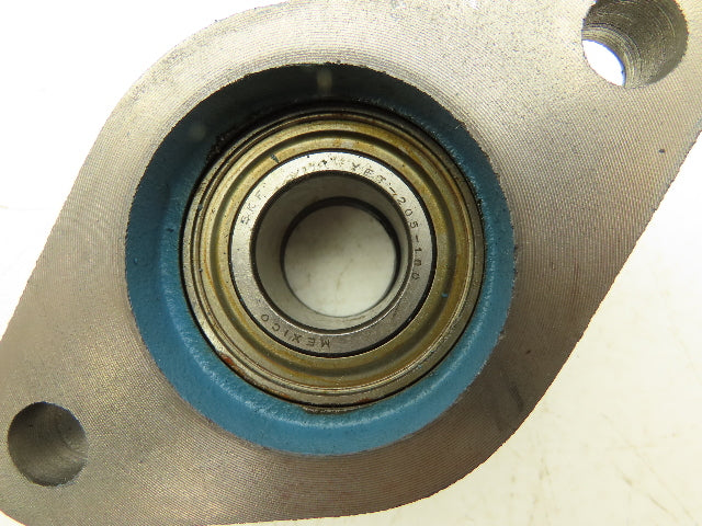 SKF FYT 1FM Flange Bearing 1" Bore Lot Of 2 (1) Bearing Missing Locking Collar