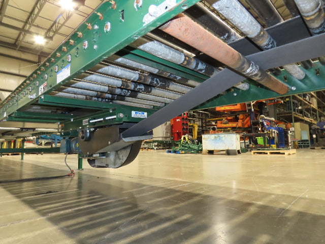 Dematic 42"x 60' Accumulating Roller Conveyor Belt Drive 40"BF 230/460V 170FPM