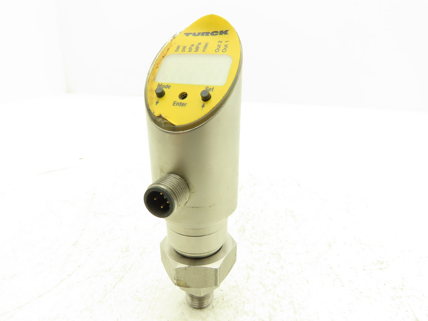 Turck PS010V-503-LI2UPN8X-H1141 Pressure Sensor 145PSI Digital Display 4 Pin M12