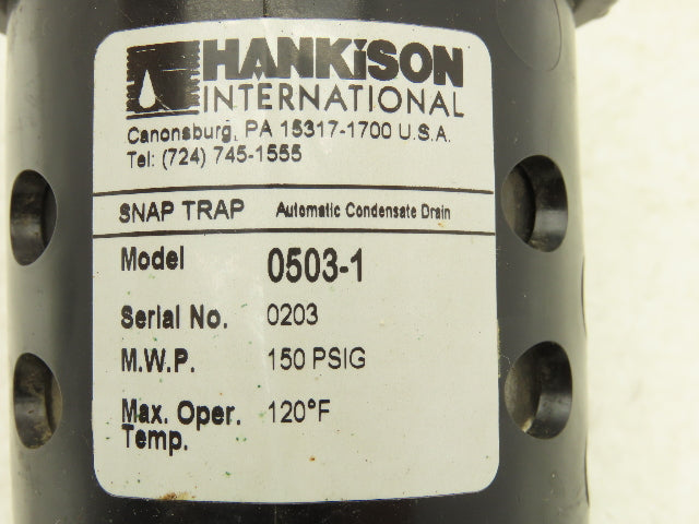 Thermal Transfer S-200-M Compressed Air Filter Water Separator 1"NPT 250psi