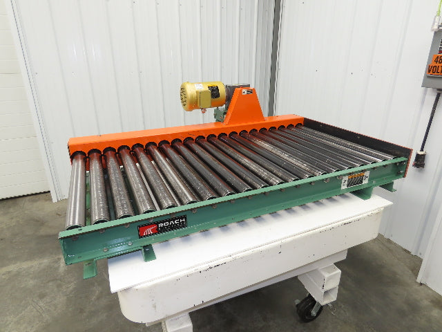 Roach 36"x 5' Chain Drive Pallet Conveyor 2.5"Roller 29"BF .75Hp 230/460V 36FPM