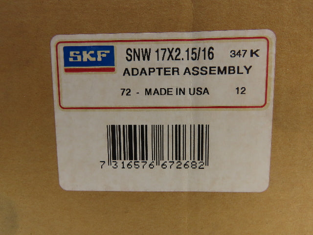 SKF SNW17X2.15/16 Adapter Sleeve W Locking Collar & Washer 2-15/16" ID