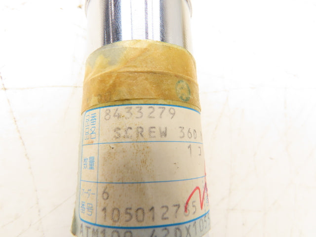 Meiki 8433279 Metering Screw for Injection Molding Machine 36mm x 1050mm 41.3"