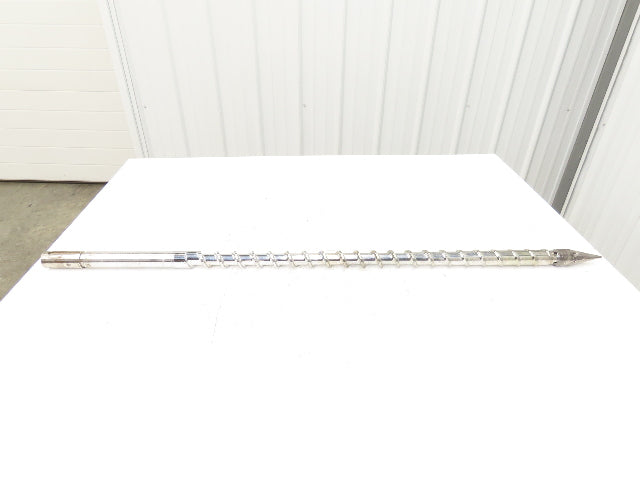 Meiki 8435815 Metering Screw Injection Molding 36mm x 1050mm w/Tip 45.75" OAL
