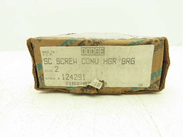 Dodge 124291 Ball Bearing SCHB-SC-200 Housing Screw Con Hanger 2" Bore 1" Bolt