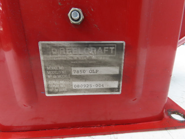 Reelcraft 7850 OLP Retractable Industrial Air Water Hose Reel 1/2"x 46' 300psi