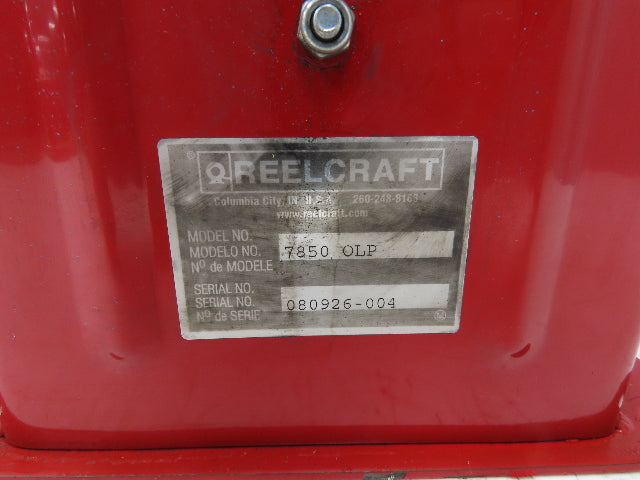 Reelcraft 7850 OLP Retractable Industrial Air Water Hose Reel 1/2"x 40' 300psi