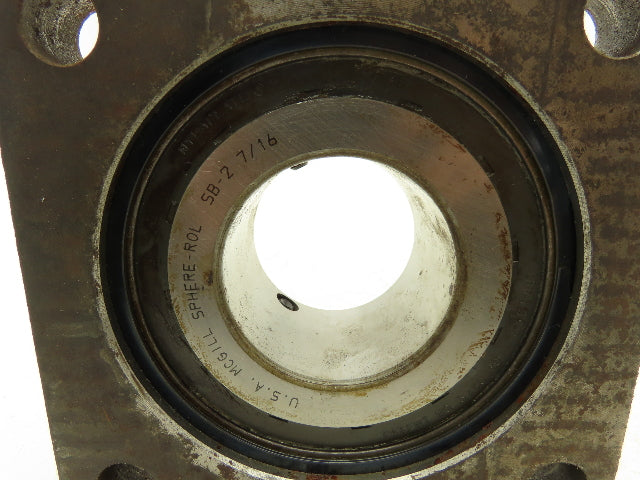 Dodge 041364 Unisphere Flange Bearing W Locking Collar 2-7/16" Bore 4 Bolt
