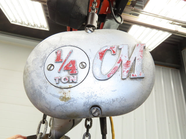 CM Lodestar C 1/4 Ton Electric Chain Hoist 32 FPM 13' Lift 6' Pendant 120 Volt