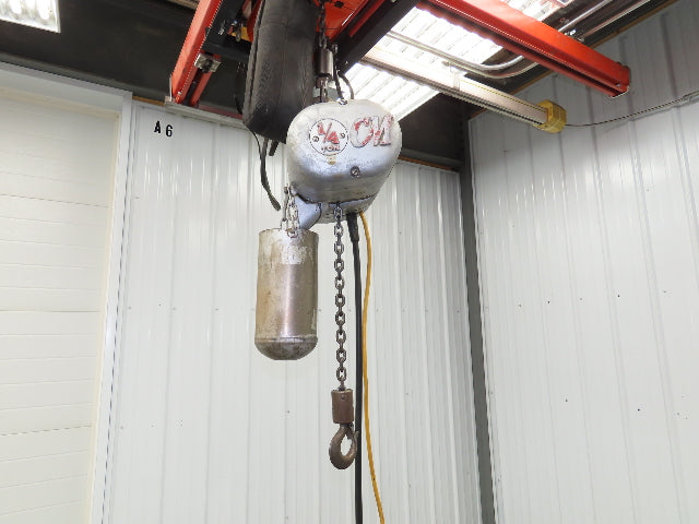 CM Lodestar C 1/4 Ton Electric Chain Hoist 32 FPM 13' Lift 6' Pendant 120 Volt