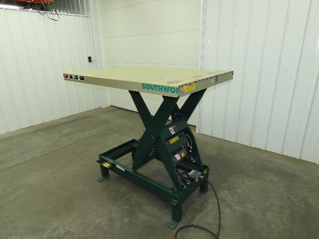 Southworth LS4-36 4000LB Scissor Electric Lift Table 36" Travel 61x36" Top 3Ph