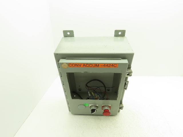 Electrical Enclosure 16x12x6" Wall Mount Backplate With E-Stop & Screen Cutout