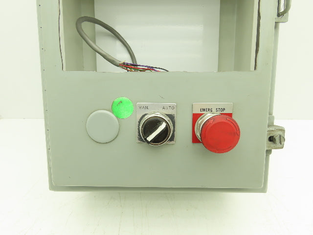 Electrical Enclosure 16x12x6" Wall Mount Backplate With E-Stop & Screen Cutout