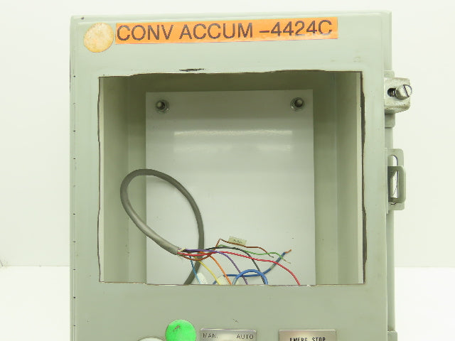 Electrical Enclosure 16x12x6" Wall Mount Backplate With E-Stop & Screen Cutout
