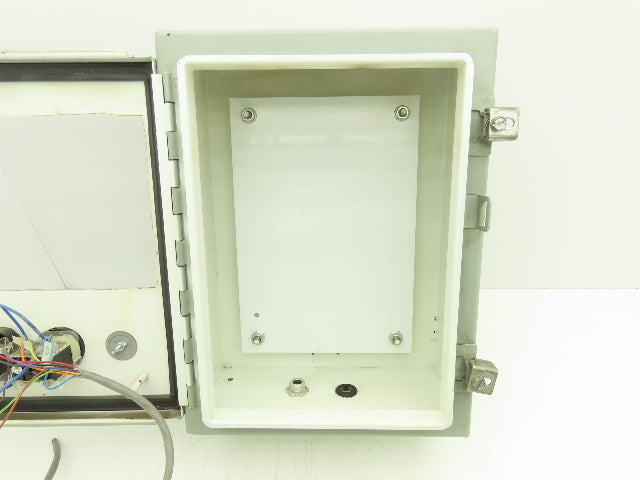 Electrical Enclosure 16x12x6" Wall Mount Backplate With E-Stop & Screen Cutout