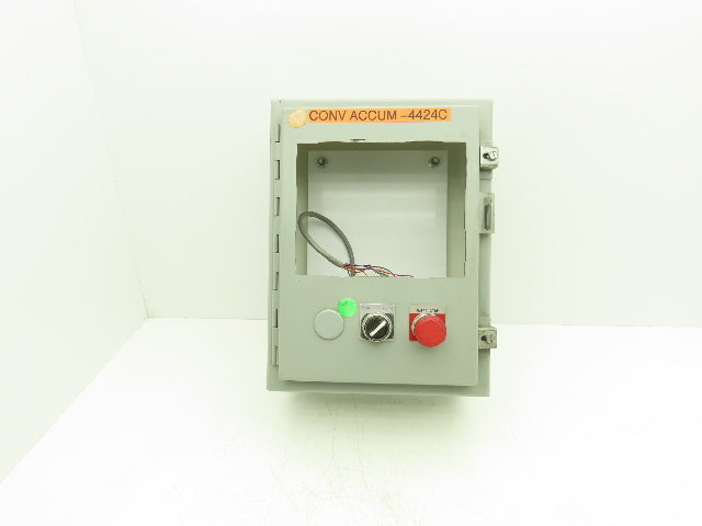 Electrical Enclosure 16x12x6" Wall Mount Backplate With E-Stop & Screen Cutout