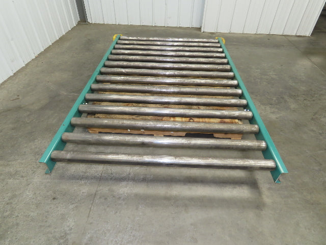 54"x 7' Heavy Duty Pallet Conveyor 2-5/8" Gravity Roller 51"BF 11/16" Hex Axle
