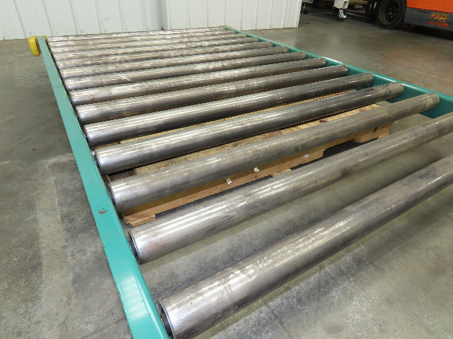 54"x 7' Heavy Duty Pallet Conveyor 2-5/8" Gravity Roller 51"BF 11/16" Hex Axle