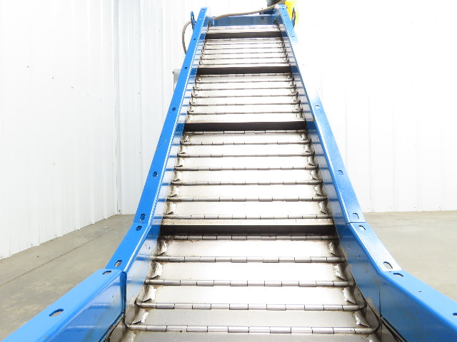 Spartec Portable Chip Conveyor 18"Belt 36" Infeed 50"H Discharge 230/460V 10'OAL