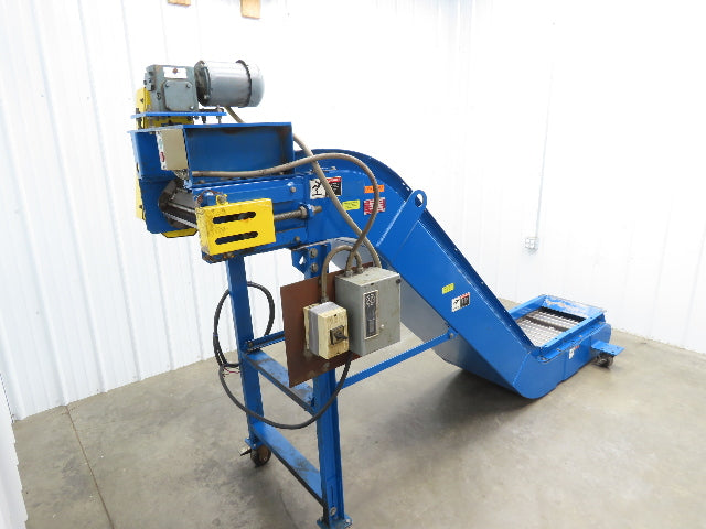 Spartec Portable Chip Conveyor 18"Belt 36" Infeed 50"H Discharge 230/460V 10'OAL
