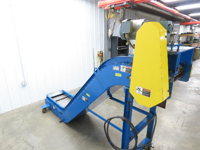 Spartec Portable Chip Conveyor 18"Belt 36" Infeed 50"H Discharge 230/460V 10'OAL