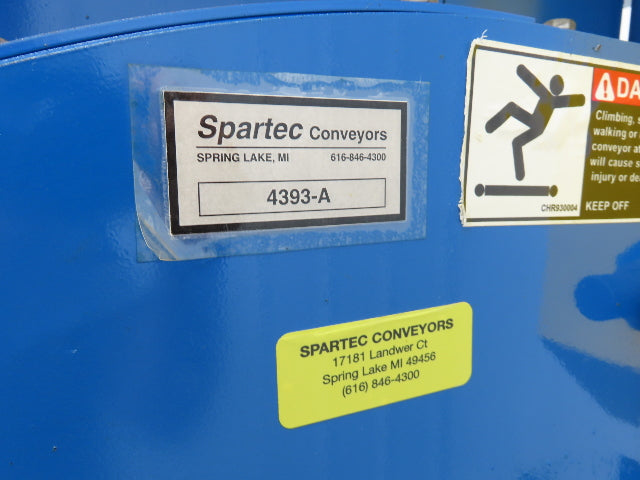 Spartec Portable Chip Conveyor 18"Belt 36" Infeed 50"H Discharge 230/460V 10'OAL