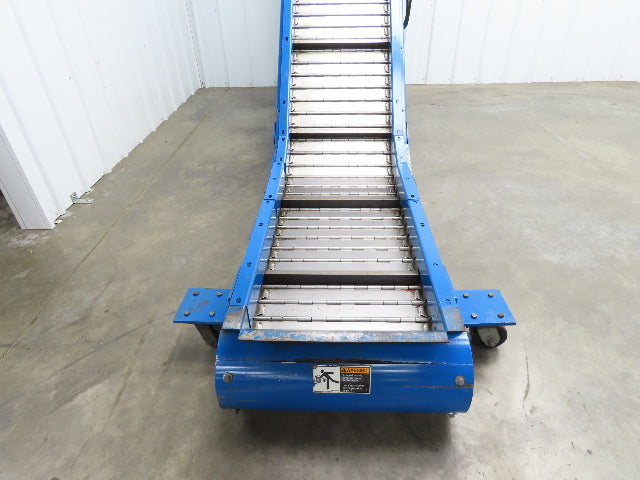 Spartec Portable Chip Conveyor 18"Belt 36" Infeed 50"H Discharge 230/460V 10'OAL
