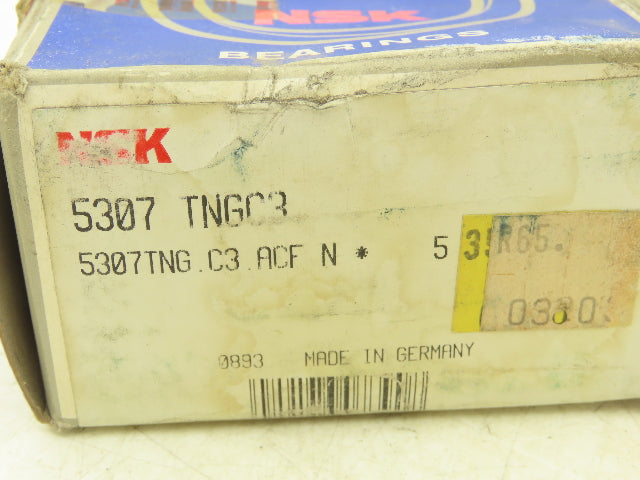 NSK 5307TNGC3 Ball Bearing Double Row 35mm-ID x 80mm-OD x 34.9 Width