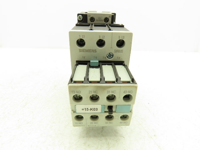 Siemens 3RT1036-1AG24 Motor Starter Contactor w/Varistor 50HP 600V 3PH 120V Coil