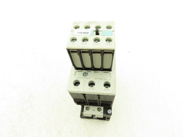 Siemens 3RT1036-1AG24 Motor Starter Contactor w/Varistor 50HP 600V 3PH 120V Coil