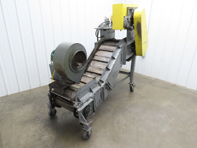 Portable Incline Conveyor Parts Dryer w/Fan 16" Stainless Mesh Belt 84"L 480V