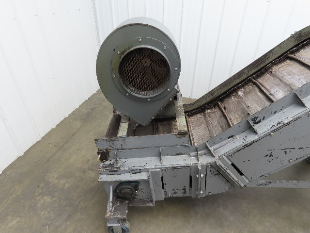 Portable Incline Conveyor Parts Dryer w/Fan 16" Stainless Mesh Belt 84"L 480V