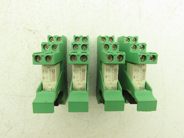 Phoenix Relay w/Base 12-24VDC Din Rail Mount Lot of 4