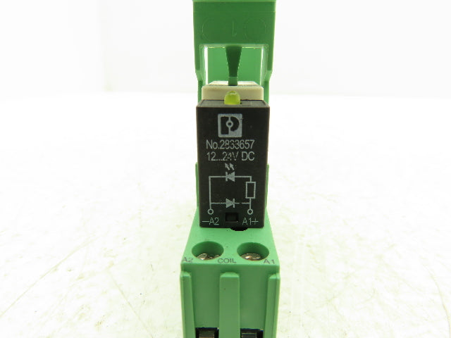 Phoenix Relay w/Base 12-24VDC Din Rail Mount Lot of 4