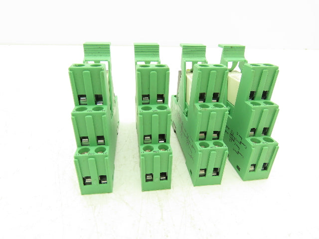 Phoenix Relay w/Base 12-24VDC Din Rail Mount Lot of 4