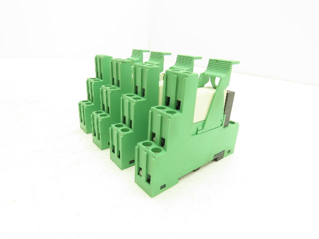Phoenix Relay w/Base 12-24VDC Din Rail Mount Lot of 4