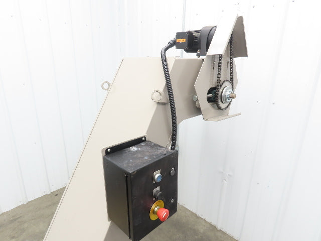 Hennig 11' Incline Chip Conveyor 12"x 78" Infeed 45"-55"H Discharge 230/460V 3PH