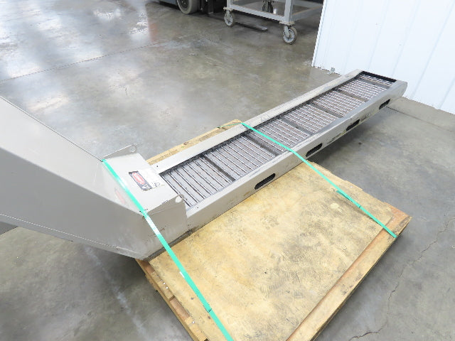 Hennig 11' Incline Chip Conveyor 12"x 78" Infeed 45"-55"H Discharge 230/460V 3PH
