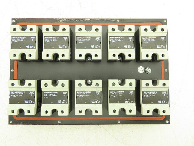 Carlo Gavazzi RM1A48D50S18 Solid State Relay 480V 50A SSR Heat Sink w/10 Relays