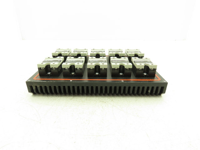 Carlo Gavazzi RM1A48D50S18 Solid State Relay 480V 50A SSR Heat Sink w/10 Relays