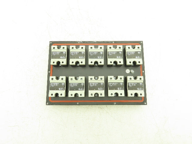 Carlo Gavazzi RM1A48D50S18 Solid State Relay 480V 50A SSR Heat Sink w/10 Relays