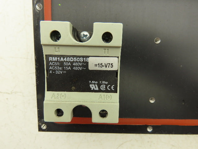 Carlo Gavazzi RM1A48D50S18 Solid State Relay 480V 50A SSR Heat Sink w/6 Relays