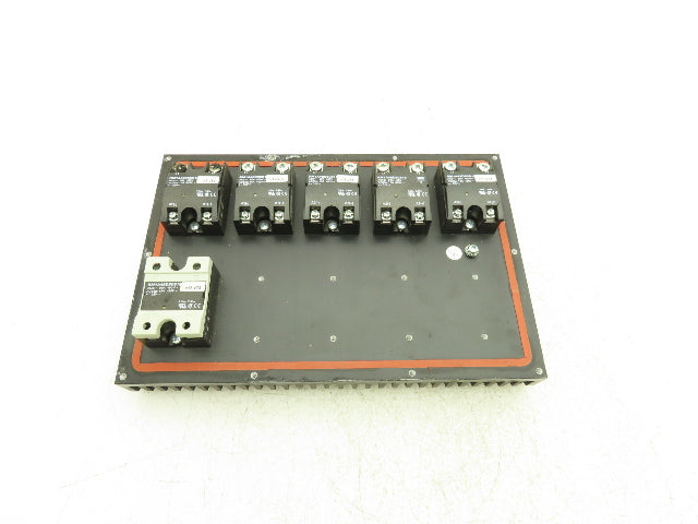 Carlo Gavazzi RM1A48D50S18 Solid State Relay 480V 50A SSR Heat Sink w/6 Relays