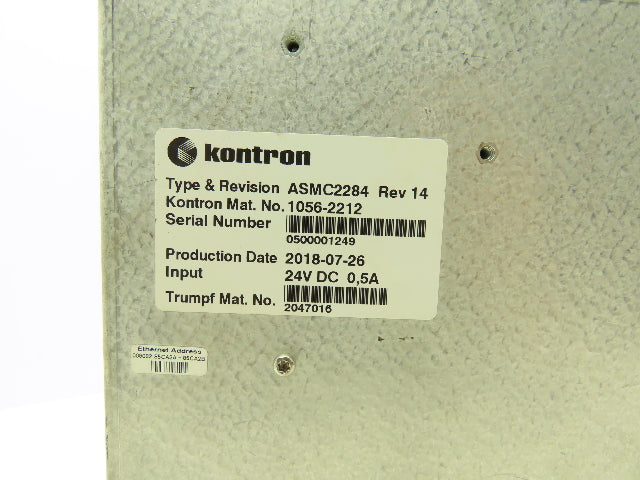 Kontron ASMC2284 Trumpf Laser Control 24V DC 0.5A Rev. 14