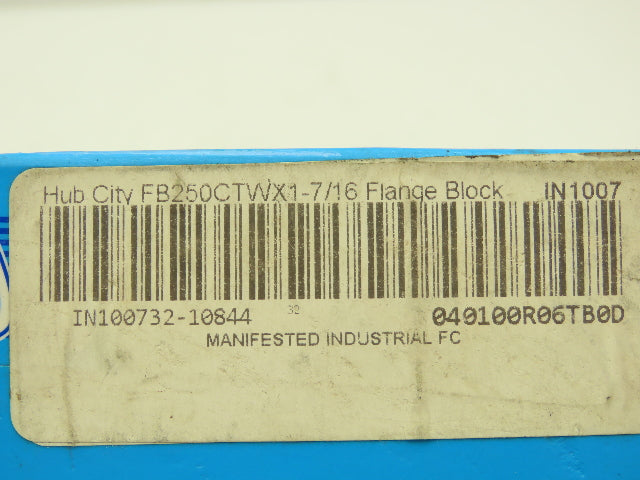 Hub City FB250CTWX1 7/16 Flange Block Bearing Composite Housing 1 7/16" Bore