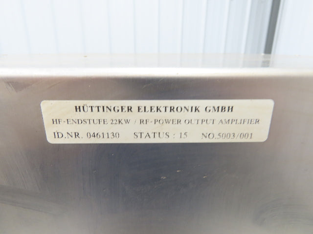 Huttinger 0461130 Trumpf Laser 22kw RF Power Output Amplifier w/ Reflektometer