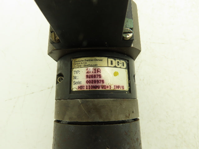 Gardner Denver 2 BA 927256 Servo Nutrunner Inline Tool w/Transducer Spline End