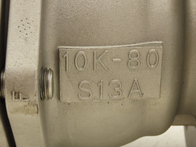 Kitz 10K-80 Stainless Ball Valve 3" Flanged DN80 Class 10K -No Handle